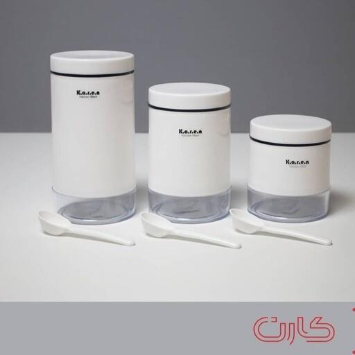 جاادویه پیمانه دار سایز متوسط(3عددی)(ارسال رایگان) برند کارن در ابعاد قطر 7و ارتفاع 11 در پلاسکو هستی